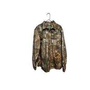 Cabela's Outdoor Gear Mens Hunting Long Sleeve Button Up Shirt Camouflage Sz 2XL